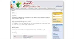 Desktop Screenshot of benefitreklama.cz